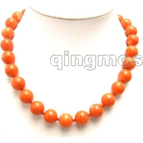 SALE Beautiful Big 12-13mm High quality 100% round Nature Pink Coral 18" Necklace-nec5272 wholesale/retail Free shipping