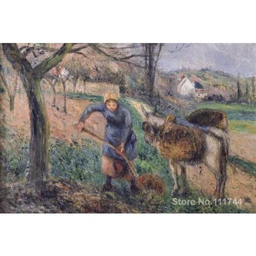 Most popular paintings Landscape with a Donkey Camille Pissarro artwork High quality Hand painted