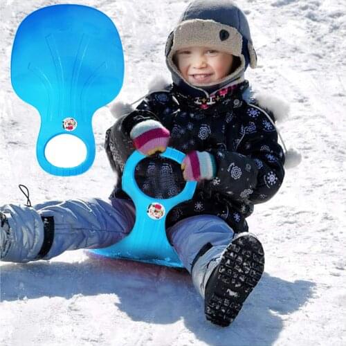 Sled Luge For Kids Outdoor Winter Plastic Skiing Boards Snow Grass Sand Board Ski Pad Snowboard Adult Snow Sled Board