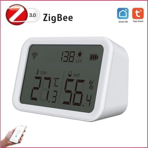 Smart Temperature Humidity Sensor Detector Zigbee 3.0 LCD Screen Digital Thermometer For Tuya Smart Life APP Real Time Detection