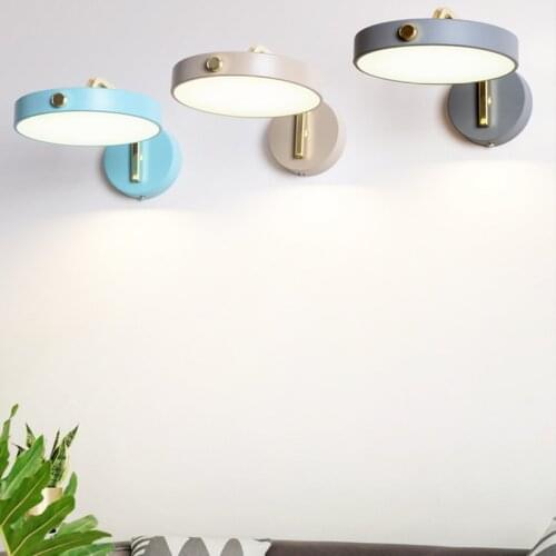 Modern Iron Bedroom Bedside Sconce Wall Lights Nordic Living Room Decor Led Wall Lamp Bathroom Light Makeup Mirror Light Fixture
