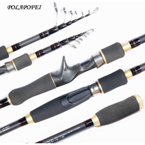 Carbon Fiber Spinning Fishing Rod 1.8M 2.1M 2.4M 2.7M Telescopic Rock Casting Fishing Rod Carp Feeder Rod Lure Rods D78
