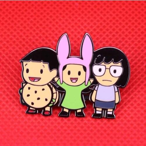 Cute cartoon enamel pin best friends brooch bff jewelry gift funny kids gift men women shirts jacket accessory