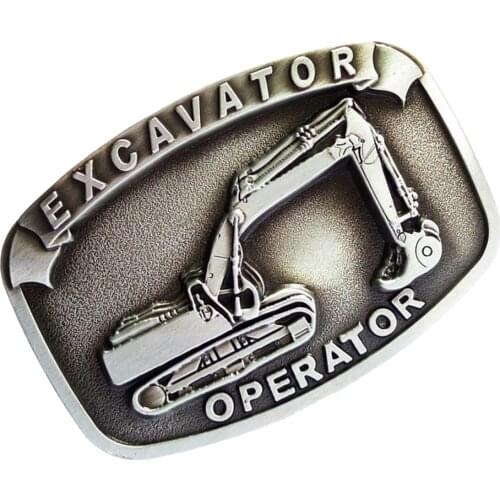 Favor Belt Buckle with Carved Excavator Pattern Belt Mens Jewelry
