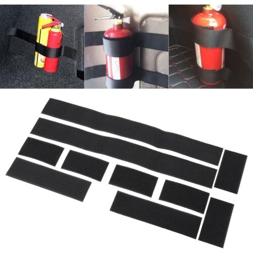 10-40pcs Universal Car Fire Extinguisher Sticker Nylon Tape Belt Net Bandage Car Trunk Storage Belt Magic Tape Strap