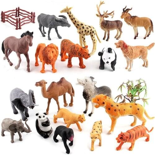 15cm Vivid Wild Animals Action Figures Model Toys Kingdom Zoo Model High Quality Baby Decoration Model Toy Kids Collection Set