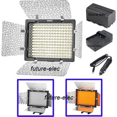 YongNuo Barndoor YN-160III YN 160 YN-160 YN160 III 3 YN160III 192Pcs LED Video Light Lamp+ NP-F750 / NP-F770 Battery+Car Charger