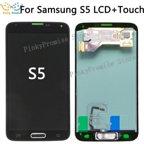 5.1'' SUPER AMOLED LCD For SAMSUNG Galaxy S5 LCD Display i9600 G900 G900F G900M G900H SM-G900F Touch Screen Digitizer