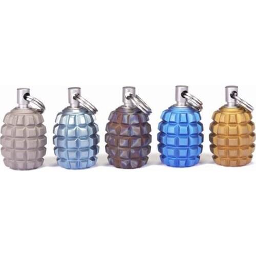 1PC Mini Grenade Shape Titanium Alloy Knife Beads Lanyard Pendant With Toothpick Fingertip Toys Begleri EDC Multi-tool Pendant