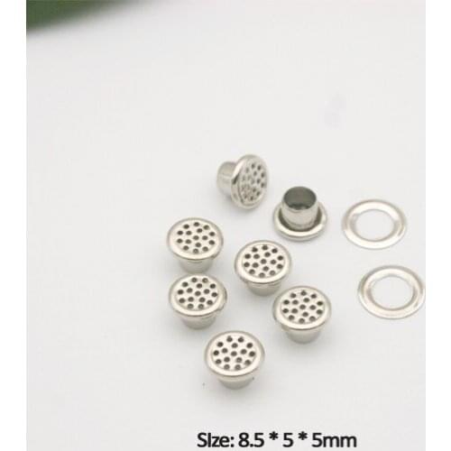 200sets Metal eyelet inner size 5mm metal mesh eyelets with washer grommets eyelets silver/nickle mattress and garments JY-018
