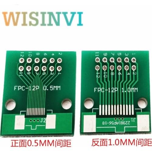 5 PCS/LOT Double Side 0.5mm 1mm FFC FPC 12P 12 Pin to 2.54mm DIP Moudle PCB Board Adapter Socket Plate