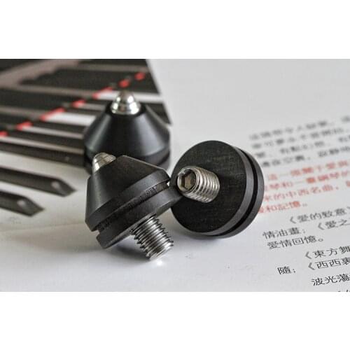 8PCS/LOT M10 M8 Screw Ebony Wooden Speaker Spike Isolation Spike Stand Foot Wood Amplifier Speaker Cone Nail