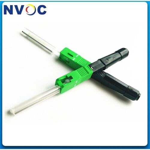 Free Shipping 100Pcs/lot SC UPC APC FTTH 0.9mm Fusion Splice-on Fast Connector,SC/APC SC/UPC Fiber Optic Hot Melt Fast Connector