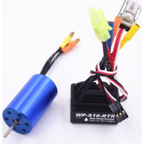 Brushless Modification Kit 25A Waterproof ESC 2-3S 2440 Motor For 1/16 1/18 Scale Models Remote Control Car RC Car WP-S16-RTR