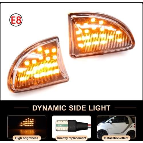 Scroll Dynamic LED Turn Signal Light Sequential Blinker Side Marker Lamp For Mercedes Benz Smart Fortwo W451 Coupe Cabrio