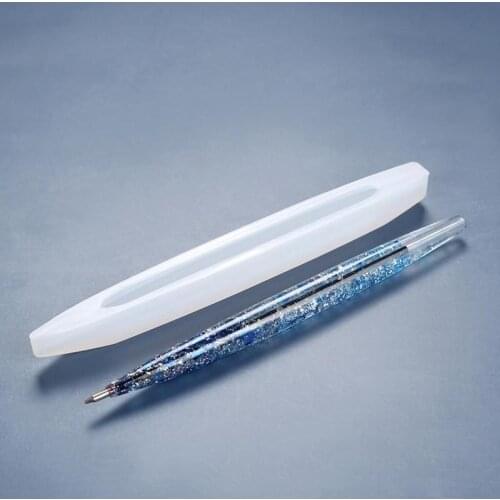 DIY Ballpoint Pen Mold Epoxy Resin Mold Transparent Ballpoint Pen Dried Flower Silicone Mould Resin Decorative Craft
