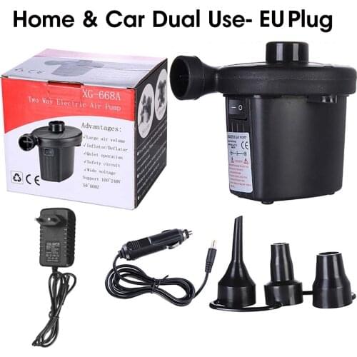 Electric Air Pump Portable Air Mattress Pump Inflator Deflator For Inflatables Pool Boat Sofa Swim Rings Pool Toys Yoga Ball