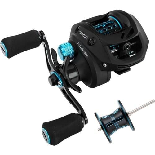 Hot sale! GBH200 159g UltraLight Carbon Fiber BFS Baitcasting Fishing Reel Double Spool Fishing Coil For Perch Trout Bass Reel