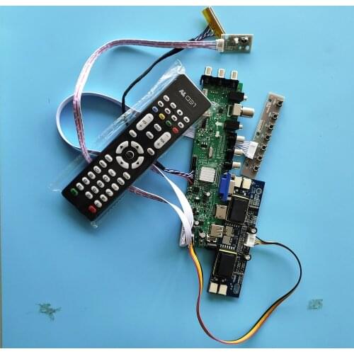 Kit for M170EG01 V5/M170EG01 V6 1280X1024 USB DVB-T2 DVB-T 4 CCFL HDMI VGA Controller Digital LCD Panel board AV TV 30pin remote