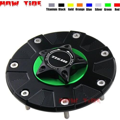 ZZR Gas Fuel Tank Cover for Kawasaki ZZR600 ZZR 600 1993-2004 Motorcycle Accessories CNC Aluminum Oil Cap Motorbike