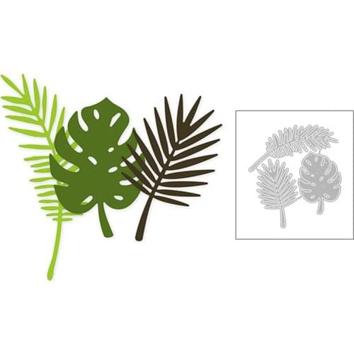 2020 New Natural Plant Banana leaf Pine Leaves Embossing Metal Cutting Dies For Greeting Card Album Scrapbooking Making No Stamp