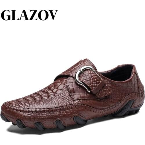 Rommedal crocodile skin loafer shoes men genuine leather slip-on moccasins handmade man casual shoes drive walk luxury leisure