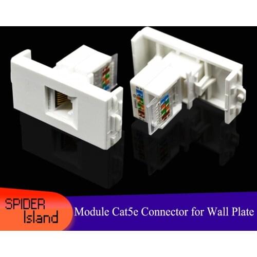 Wall Plate Rj45 Plug Connector Socket Panel Duplex Network Combination Module For RJ45 Building Materials