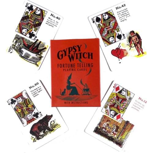 Gypsy Witch Oracle Cards Leisure Party Table Game High Quality Fortune-telling Prophecy Tarot Deck With Guide Book