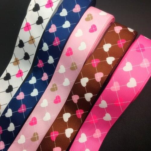 Wholesale 5 Yards 1Inch 25mm Wide LOVE Printed Grosgrain Ribbon Hair Bow/Christmas/wedding DIY Sewing Craft #LOVE010