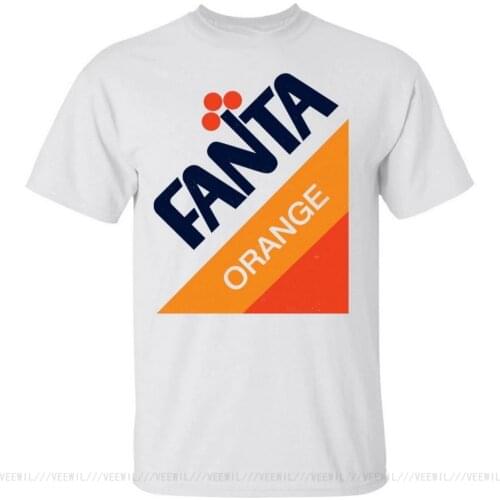 Retro Orange Fanta Soda Pop Cola Drink T-Shirt Street Plus Size T Shirt
