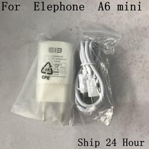 Original Elephone A6 mini Used Travel Charger + USB Cable USB Line For Elephone A6 mini