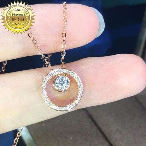 100% 18K white gold natural diamond necklace all use 0.18ct diamond and have certificate HM031