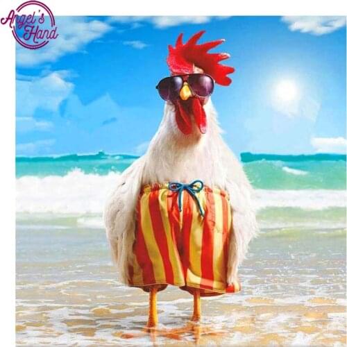 Full square,Diamond Embroidery Cool hen ,5D,Diamond Painting,Cross Stitch,3D,Diamond Mosaic,Needlework,Crafts,Christmas,Gift