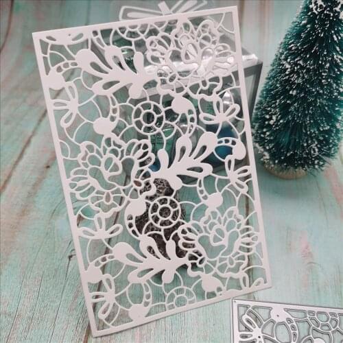 Hollow flower background board Metal Cutting Dies Large size Scrapbooking For wedding Card Making DIY Embossing Cuts