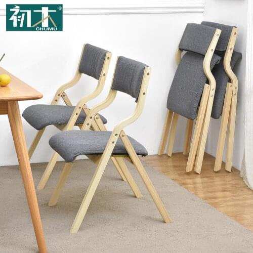 Folding Wood Dining Chair Room Furniture Modern Nordic Dining Chair Wood Receive Save Space Chair Restaurant Chairs for Bedroom