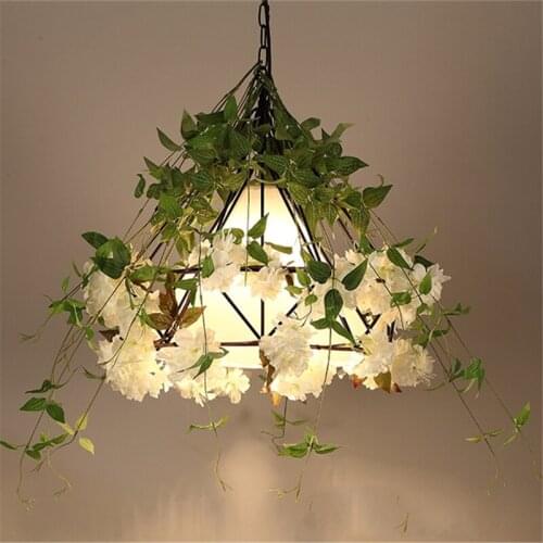 LED Pendant Light Hanging Lights Lamp Garden Plant Music Bar Pastoral Style Clear Hot Pot Shop Roast Bar Lamp Lights for Room