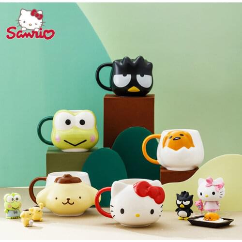 TAKARA TOMY HelloKitty Mug 3D Three-dimensional Relief Creative Personality Cup Cartoon Super Cute Ceramic Water Cup
