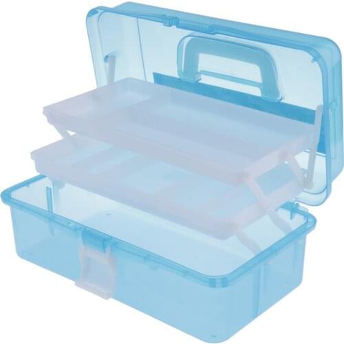 Three-layer Household Toolbox Pencil Box Picture Box Tool box, Plastic Art Supply Craft Storage Tool Box