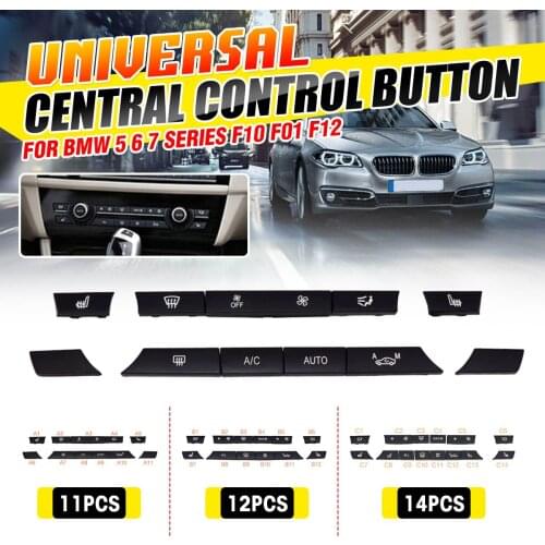 X-11/12/14pcs A/C Heater Button Key Caps Repair Kit Switch Button Cover For BMW 5/6/7 Series F07 GT F10 F11 F06 F12 F13 F01 F02