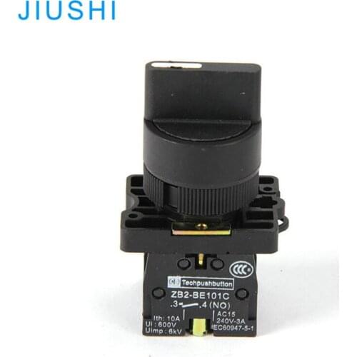XB2-ED33 22mm Double push button 3 position rotary selector switch momentary 380V 10A 2NO