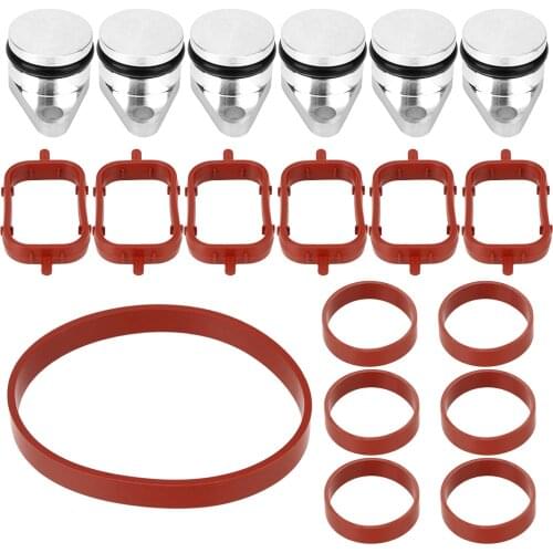LEEPEE With Intake Manifold Gasket Diesel Swirl Flap Blanks For BMW M57 E39 E60 E46 E38 E53 E83 E65 E61 E70 E71 E92 X3 X5 X6
