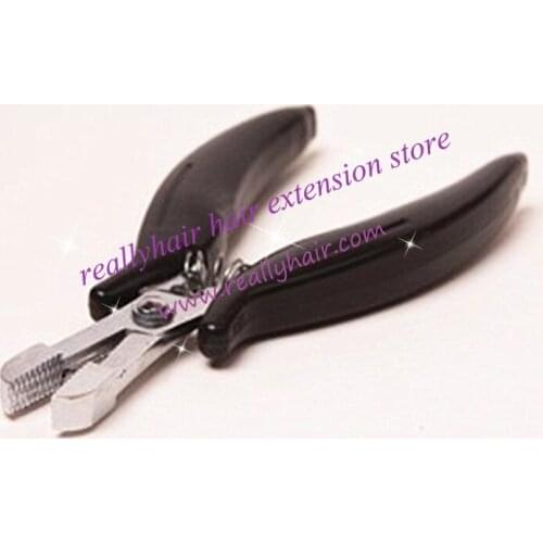 1pcs/lot Black handle flat teeth rebond remover / hair extension plier / fusion rebonds remover/hair plier