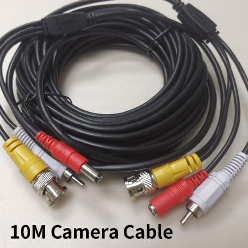 DC 15M Audio Video Power Camera Cable CCTV DC Power Extension Cable Cord 10 Meter 10m BNC RCA CCTV Cable 1pcs free shipping