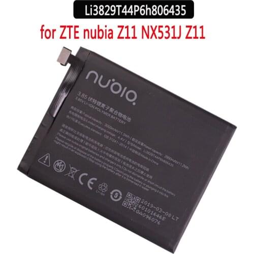 100% Original battery 3000mAh Li3829T44P6h806435 For ZTE Nubia Z11 NX531J M2 Lite M2 Youth Edition M2 Play NX907J Battery