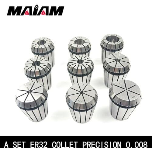 27pcs/set er32 collet set 0.008 er32 chuck set 1-20mm 3.175mm 1/2 1/8 ER collet for CNC Tool and tool holder spring collet chuck