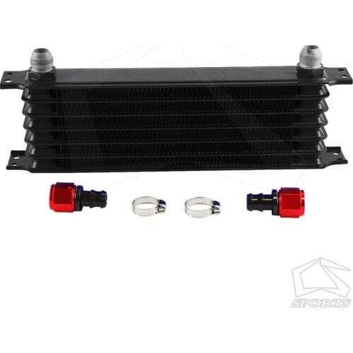 Aluminum 7 Row AN10 Trust Engine Oil cooler +2PCS Straight Fittings