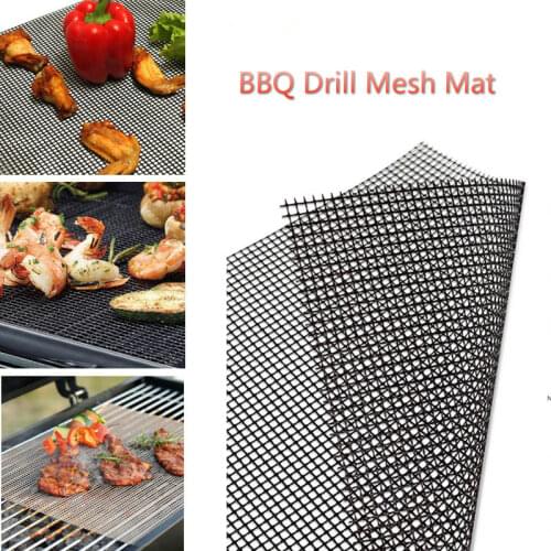 Non Stick BBQ Mesh Reusable Net Barbecue Mat portable for outdoor Cooking Baking Barbecue