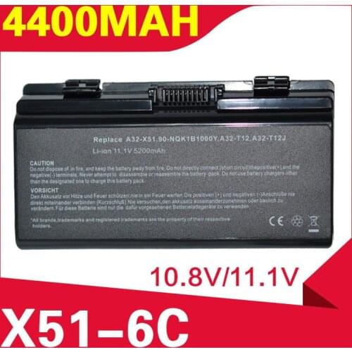 ApexWay laptop battery for Asus T12C T12Er T12Fg T12Jg T12Ug X51H X51L X51R X51RL X58 X58C X58L X58Le A31-T12 A32-T12 A32-X51