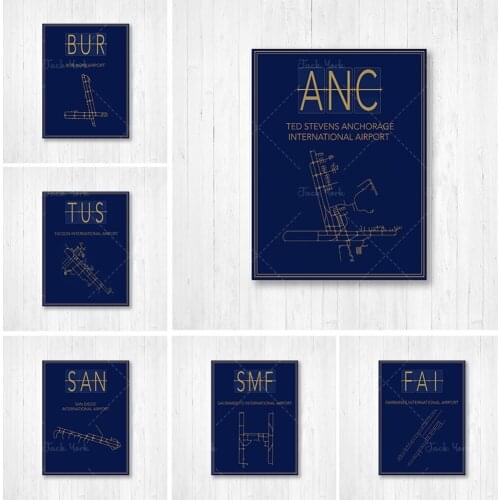 Bradley Connecticut International Airport Runway Map Print Hanging Canvas of Bradley International Airport Printed Marketplace
