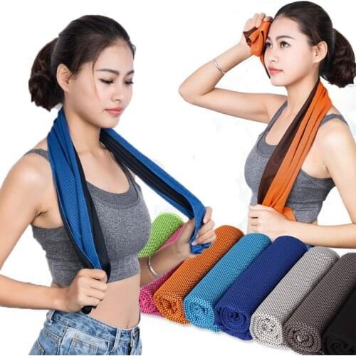 Yoga Fitness Fast Cold Sense Sports Towel Portable Quick-drying Ice Towel Yoga Outdoor Swimming Traveling Hiking Sports Towel